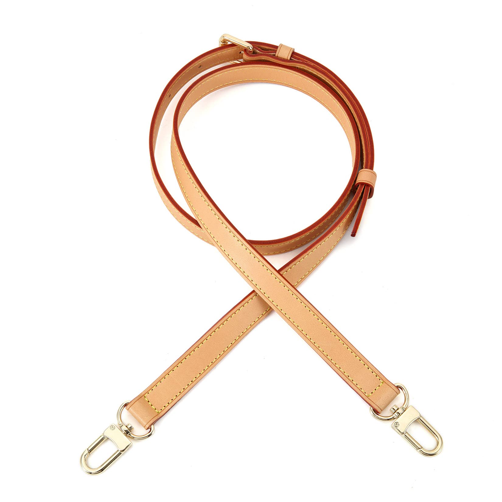 Senral Vachetta Leather Replacement Strap for Nano Noe Artsy Pochette Metis Alma BB Speedy 25 30 35 Bags Crossbody Straps with Clasp