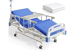 HaiyoHBED 3 Function 500LBS Full Electric Hospital Bed, Beds for Home Use, Special Needs Medical Bed for Seniors with Mattres