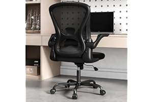 Sytas Home Ergonomic Desk Chair with Supportive S-Shaped Backrest, Modern Ergonomic Home Office Chair with Thick Padded Arms 