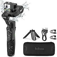 Hohem Gopro Gimbal iSteady Pro 2, 3-Axis stabilizer Gimbal, Water Splash Proof & Upgraded Beveled Design, New App,Trigger Button,12hrs Run Time for DJI Osmo Action, Gopro Hero 7 6 5 4 3, Sony RXO, SJCAM, YI Cam
