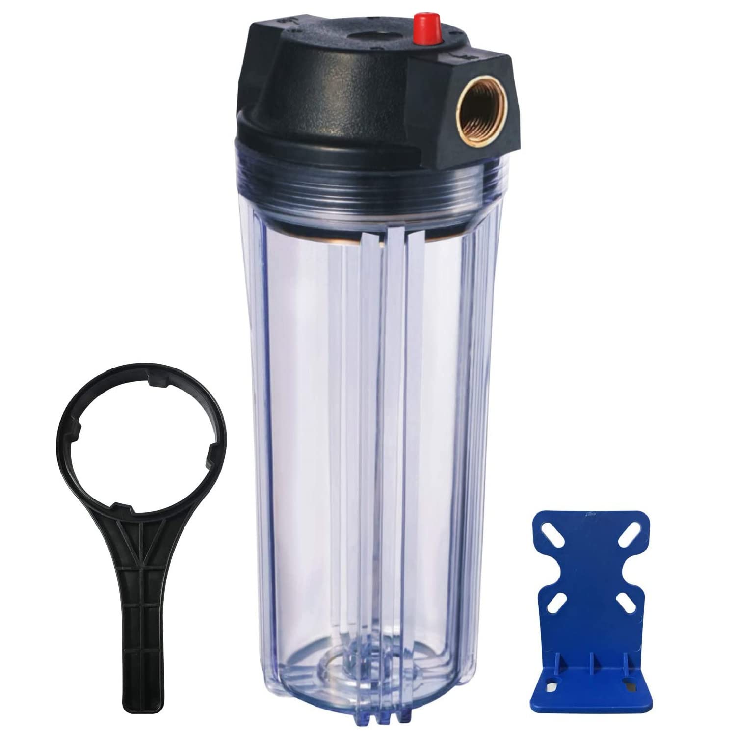 Photo 1 of Geekpure 10-Inch Whole House Clear Filter Housing - 3/4" NPT Brass Port-Fit for 2.5" x 10" Filters