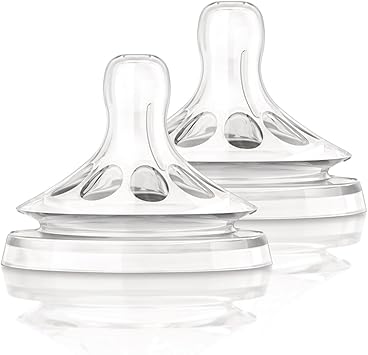 philips avent 2pk natural fast flow nipple 6m 