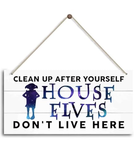 "Clean Up After Yourself, House Elves Don't Work Here" Harry Potter Humor Magnet