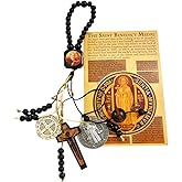 Westmon Works St Benedict Home Protection Door Hanger Wooden Assortment with Saint Card Set