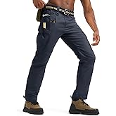 TBMPOY Men's Ripstop Cargo Work Pants Water Resistant Tactical Hiking Military Construction Outdoor Pants 10 Pockets