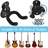 MOREYES 4 Pack Guitar Hangers Wall Mount Hook Holder Stand view 2