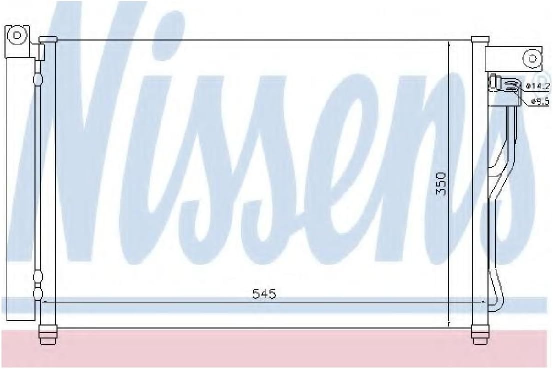 Nissens 94895 Condenser, air conditioning
