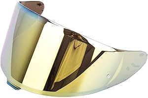 Soman RF-1400 RF 1400 Visors Shield Replacement, CWR-F2 Visor Face Shield Compatible with RF-1400 CWR-F2 Z8 NXR2 UV Protection (Gold)
