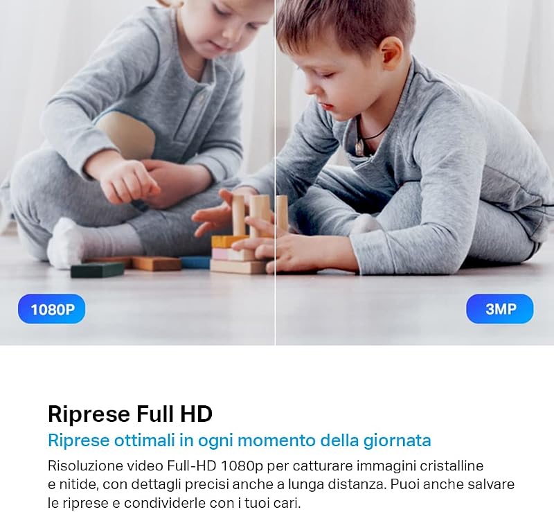 C210 2K 3MP Telecamera WiFi Interno Videocamera Sorveglianza 360° PTZ
