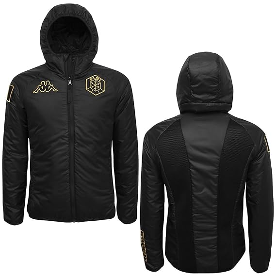 black and yellow kappa jacket