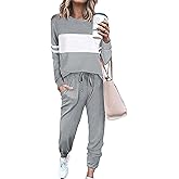 PRETTYGARDEN Womens 2 Piece Sets 2026 Long Sleeve Tops High Waisted Sweatpants Lounge Set Fall Fashion Travel Outfits