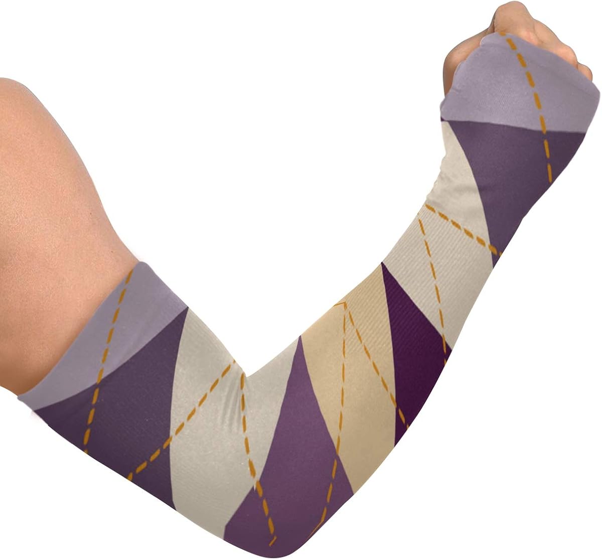 Youth Arm Sleeves Argyle Seamless Lovely Vivid Fashion Long Sleeves Hde Arm Sleeve