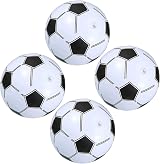 BLMHTWO 4 Pack Inflatable Footballs 14.1 Inch Kids Beach Ball PVC Leakproof view 1