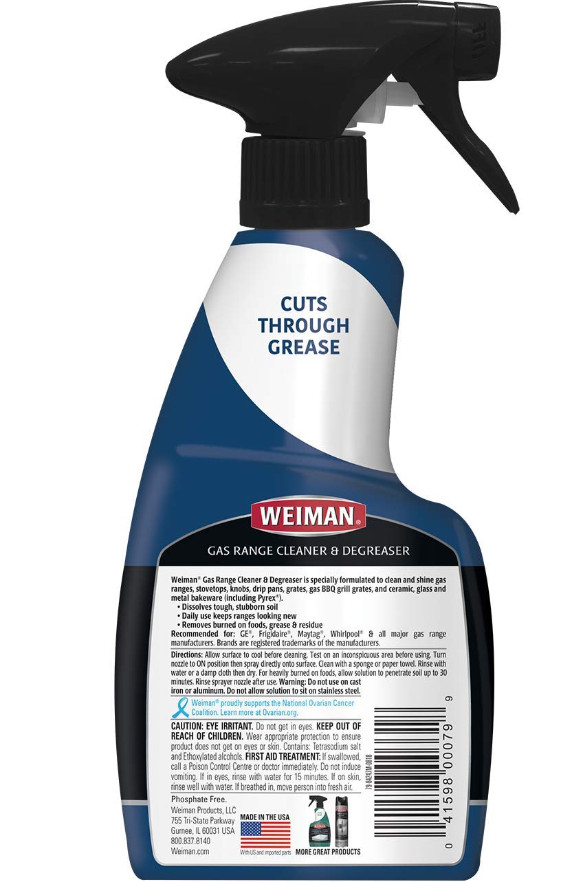 Weiman Gas Range Cook Top Cleaner and Degreaser 12 Ounce 2 Pack