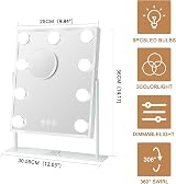 FENCHILIN Hollywood Makeup Mirror with 9 LED Bulbs & 10X Magnifier view 6