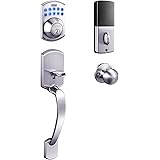 Keypad Deadbolt, Tacklife Electronic Keypad Lock Single Cylinder Front Door Handleset with Polo Knob Featuring 1-Touch…