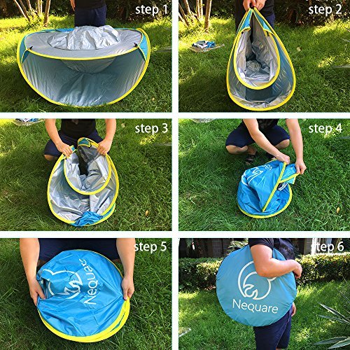 NEQUARE Baby Beach Tent Pop Up Tent Baby Beach Pool Sun Shelter UV