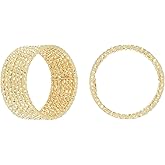 DelPia, Seven-Rows Diamond Ring in 18kt Yellow Gold and Sterling Silver (7)