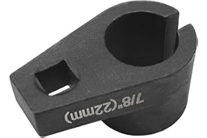 Damwot 1PC Offset Oxygen Sensor Socket, Wire Gate Accesses Sensor from Side, Preventing Damage to Wires, 3/8-Inch Drive, 7/8-Inch (22mm), Suitable for Most Cars, Trucks