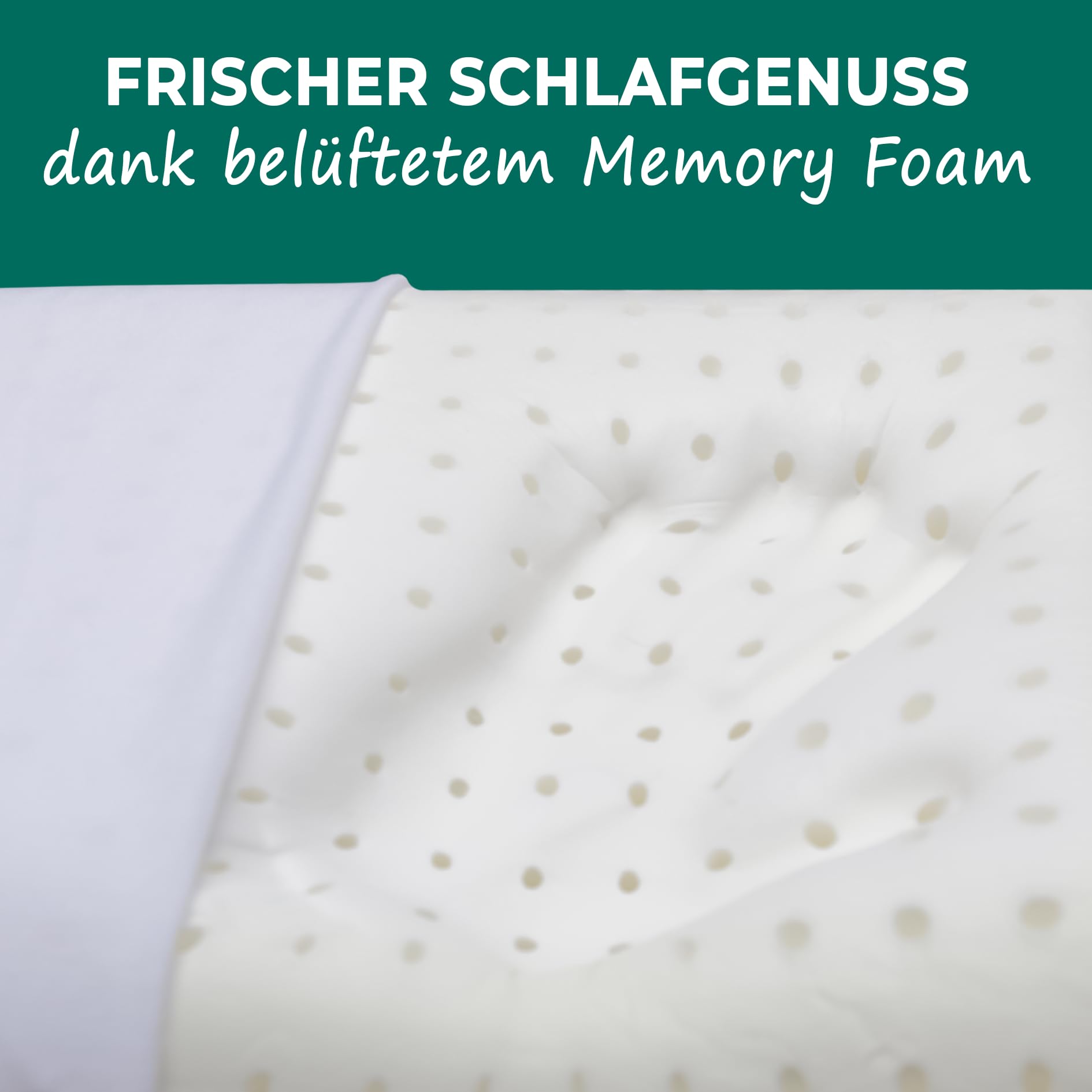 KNERST® Nackenkissen - Orthopädisches Kissen für ultimativen Komfort in jeder Schlafposition - Nackenstützkissen - Memory Foam Kissen - ergonomisches Kopfkissen [Höhe 9cm] - für Bezüge 40x80cm 5