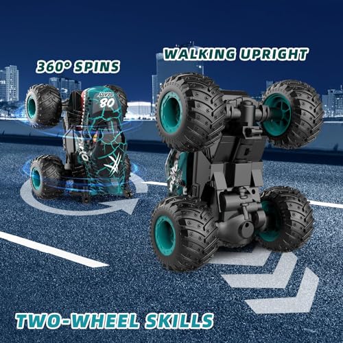 Remote Control Monster Car, 2.4GHz All Terrain Remote Control Monster Truck, سيارات اطفال, Dinosaur Monster Car, Spray Music Monster Truck for Boys 4-7 8-12 and Girls Birthday Gift For Boys and Girls