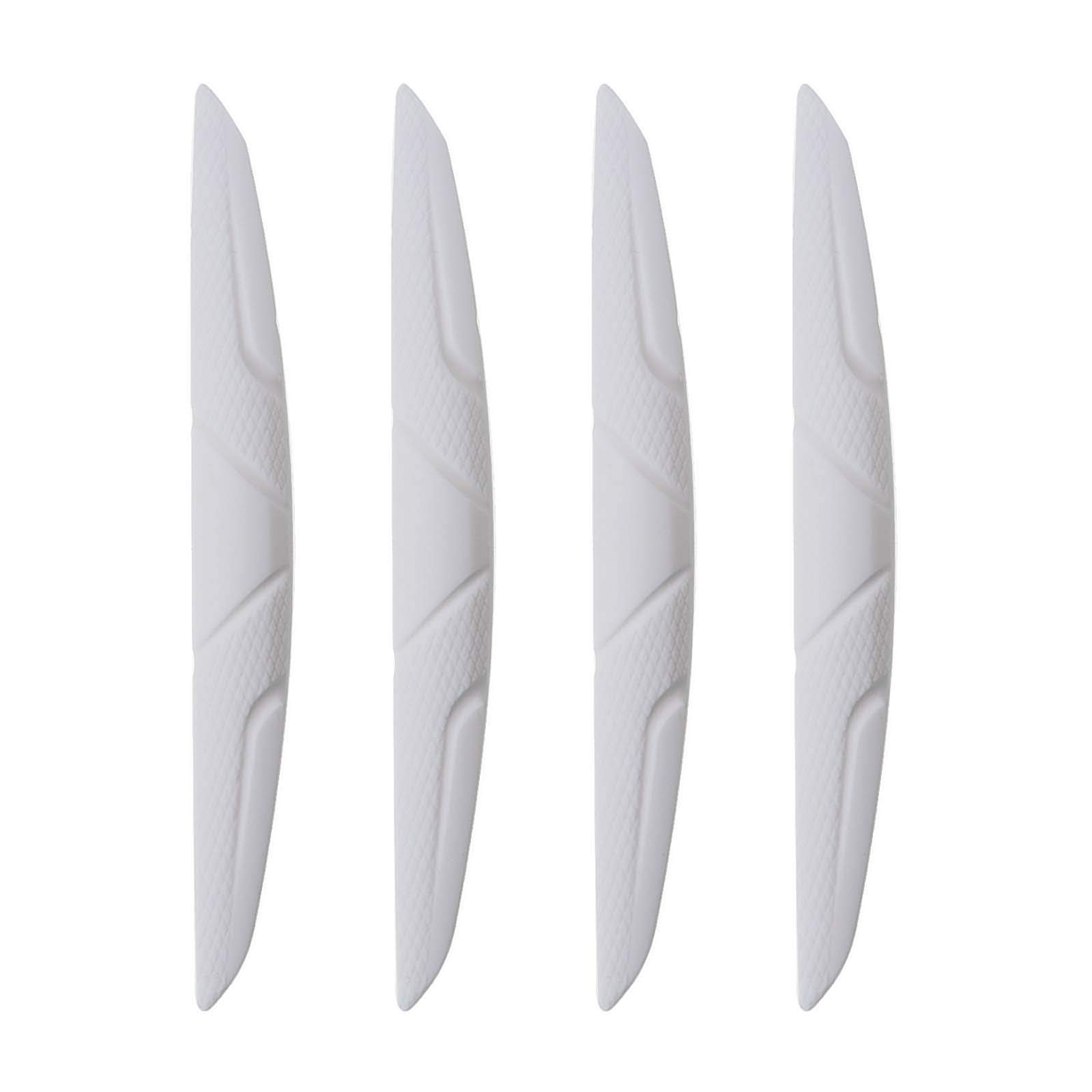 OTOTEC 4x White Auto Door Edge Anti-Collision Strips Silica Gel Protector for Car Door Rear View Mirror Exterior Handles Bumper