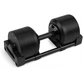 VDBV 44LB 80LB Adjustable Dumbbells Single, 2.2LB Increment Quick Adjust | Fast 1-Second Handle Twist, Compact Space-Saving Design, Secure Internal Safety Lock, Ergonomic Non-Slip Grip