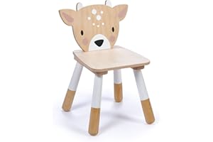 Tender Leaf Toys - Forest Table and Chairs Collections - Adorable Kids Size Art Play Game Table and Chairs - Made with Premium Materials and Craftsmanship for Children 3+ (Forest Deer Chair)
