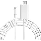 Zhpamax [MFi Certified] Lightning to HDMI Cable • HDMI Cable for iPhone to TV • Compatible with iPhone14, 13, 12, 11 to TV Output • with 1080P HD Display • Just Plug and Play/6.6FT