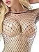 FaiCat Women Bodystocking Fishnet Bodysuit Crotchless Lingerie One Size Black Slim