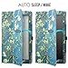 MoKo Case for All-New Amazon Fire HD 10 Tablet (7th Generation, 2017 Release) - Slim Folding Stand Cover with Auto Wake / Sleep for Fire HD 10.1 Inch Tablet, Almond Blossom