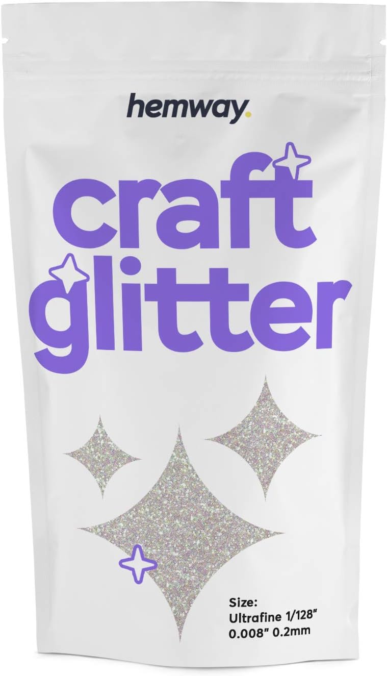 Hemway Craft Glitter Mother of Pearl Iridescent 100g Ultrafine Glitter for Crafts Resin, Cosmetic, Nail, Face, Body, Festival