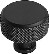 Decoranddecor Amelia Knurled 35mm Round Cabinet Knob Aluminium Matt Black view 4
