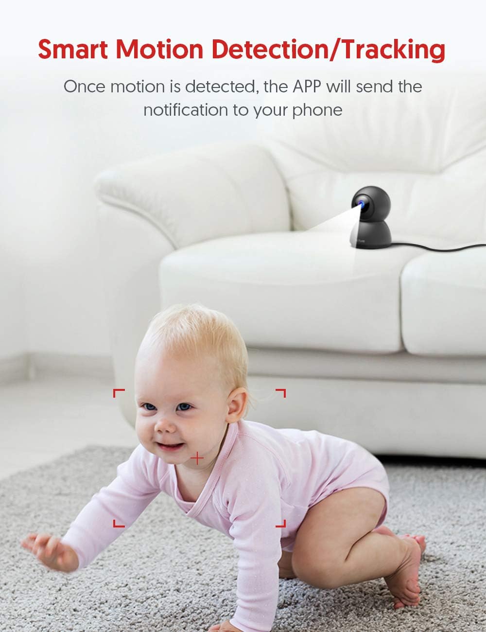 Baby Monitor, Victure 1080P WiFi Indoor Security Camera, Motion Tracking, Motion/Sound Detection, Night Vision,Two-Way Audio, Pan/Tilt, TF Slot/Cloud Storage Works with Alexa: Camera & Photo