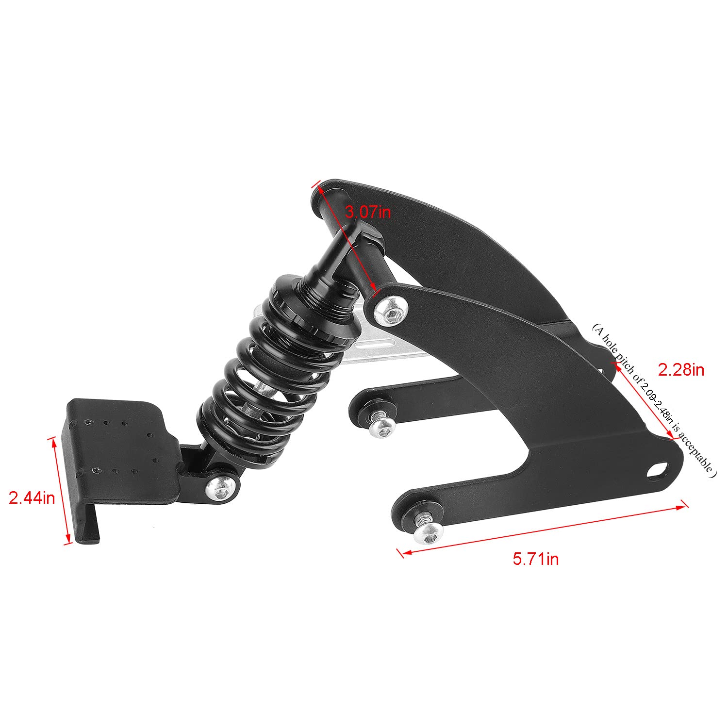 MIMIRACLE Rear Suspension Kit Electric Scooter Shock Absorber Accessories with Reflective Strips and Led Side Light for Segway Ninebot ES1 ES3
