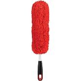OXO Good Grips Microfiber Hand Duster | Double-Sided Head Locks in Dust, Gentle on Surfaces, Quick Dusting and Detailing, Cleaning Essentials, Supplies, Dusting
