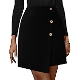 Pink Queen Corduroy Skirt Women Cute High Waist Bodycon Wrap Short Asymmetrical Hem Mini Skirt with Pockets