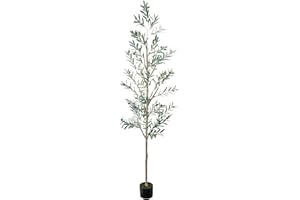 Haispring 7.8FT(93'') Olive Tree Artificial Tall Fake Silk Olive Tree with Planter Large Faux Olive Branches Fruits Artificial Tree for Home Corner Office Floor Decor Indoor