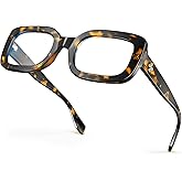 VISOONE Rectangle Blue Light Blocking Glasses Thick Square Frame Computer Glasses Vintage Women Men Harmony