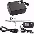 Airbrush Makeup Machine Kit with Spray Gun Air Compressor 0.4mm Needles for Beauty Cosmetic Skin Care Tattoos Manicure Body Painting