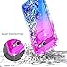 Galaxy J7 Prime Case, J7 Sky Pro /J7 V /J7 Perx/Galaxy Halo w/[Tempered Glass Screen Protector], NageBee Glitter Liquid Quicksand Sparkle Shockproof Cute Case for Samsung Galaxy J7 2017 -Purple/Blue