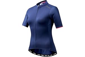 Santic Women's Cycling Jersey Short Sleeve Biking Shirt Full Zip Tops with 3 Pockets Breathable Quick Dry