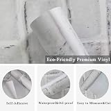 Ohmywor Brick Wallpaper Self Adhesive 45x600CM White 3D Vinyl Peel & Stick view 4
