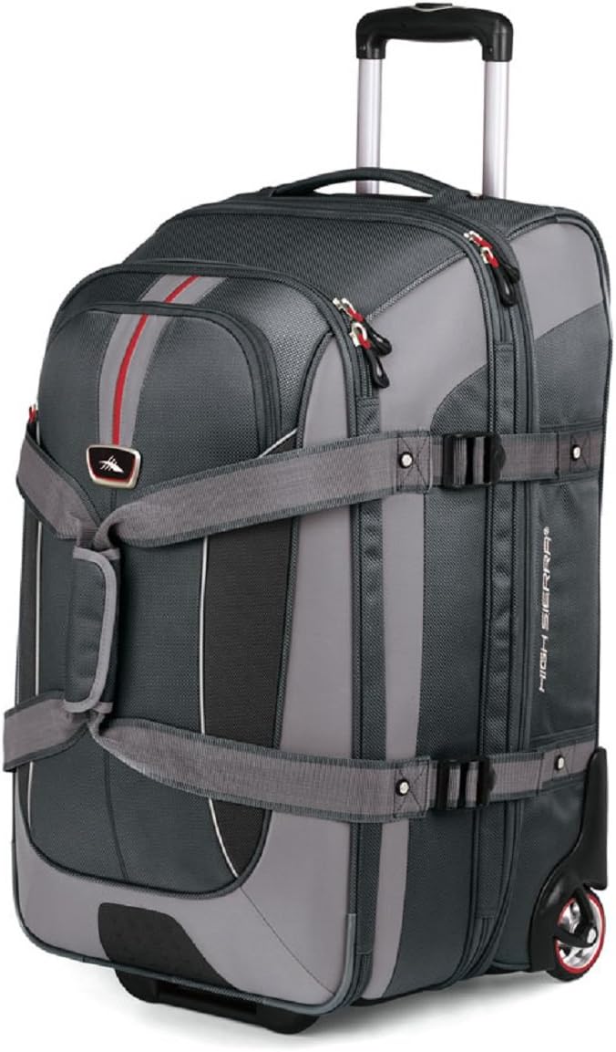 High Sierra AT658235 AT658 26Inch Expandable Wheeled Duffel with Backpack Straps (Graystone