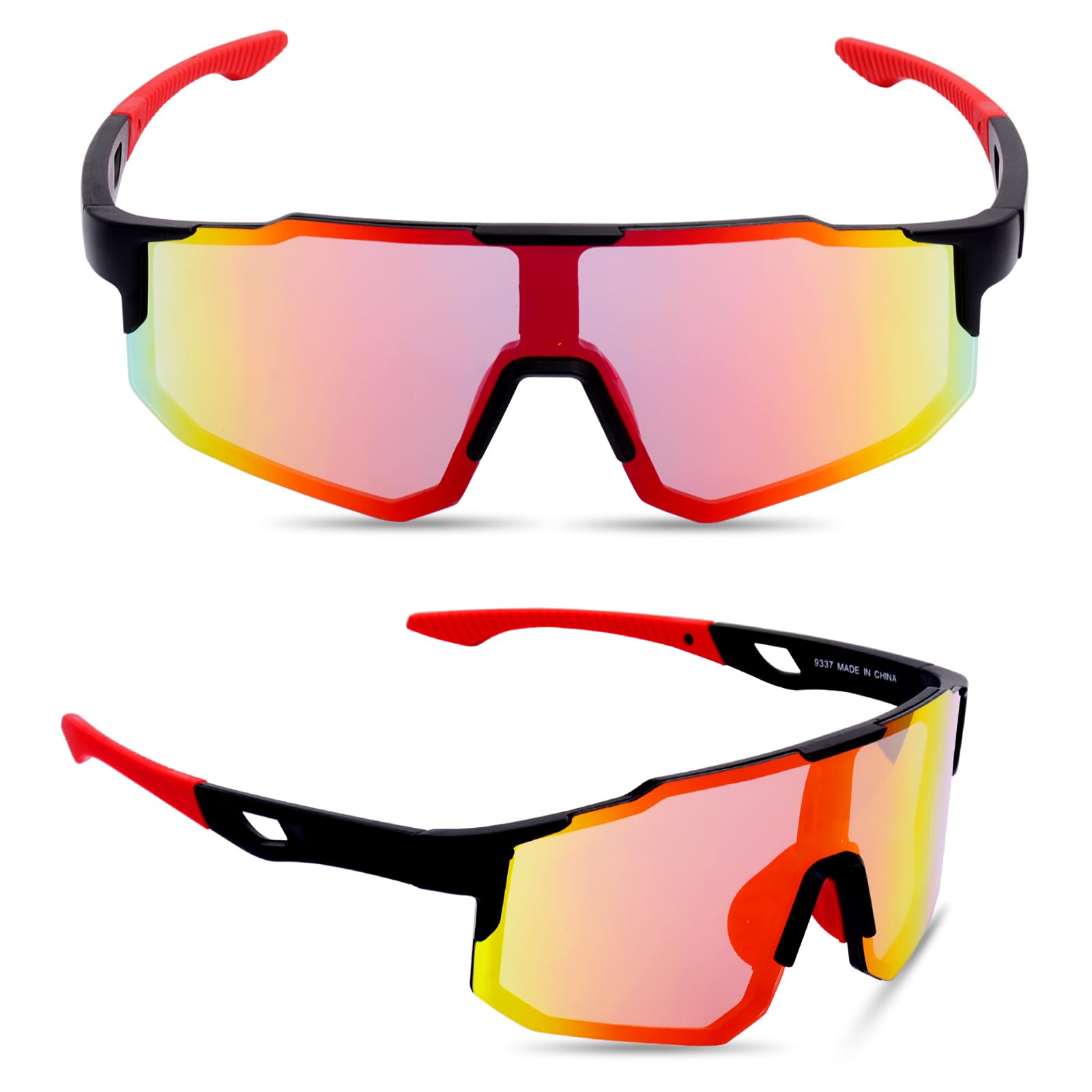 DSYSMIN Polarized Sports Sunglasses for Men Women,Polarized Cycling Glasses Tough Frame Lens for Driving Cycling Running,Anti-UV400