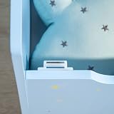 ZONEKIZ Kids Bedroom Furniture Set - Bed, Toy Box, Storage Unit - Blue view 8