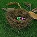OULII Artificial Nest Easter Mini Colored Thread Bird Nests for Candies Eggs(Random Color)
