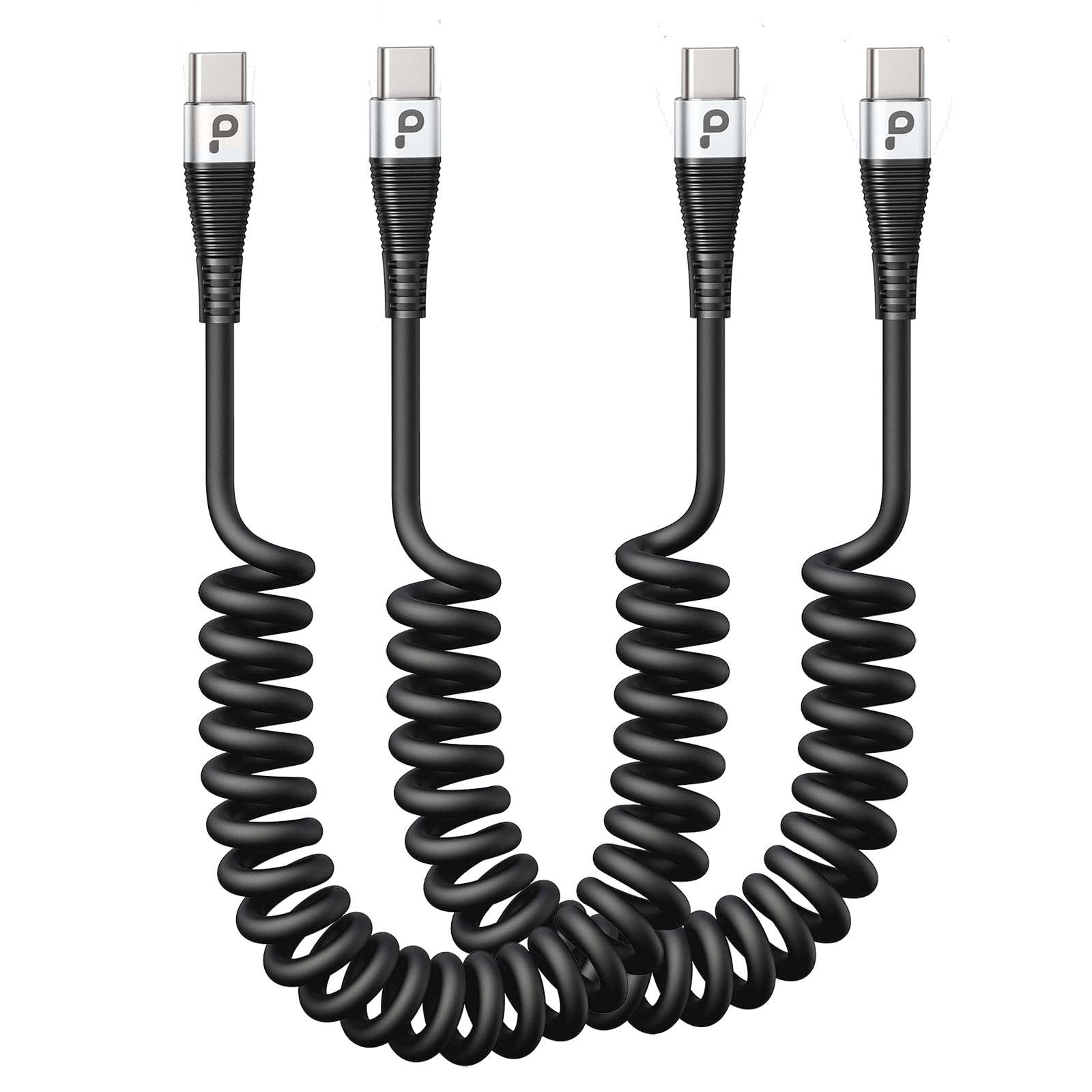 Photo 1 of USB C to USB C Charger Cable [2-Pack 3FT], Coiled USB C Charger Cable for Car, Type C Fast Charging USBC to USBC Cable for iPhone 16/15/15 Pro/15 Plus/15 Pro Max/Samsung Galaxy S23 More USB C Devices