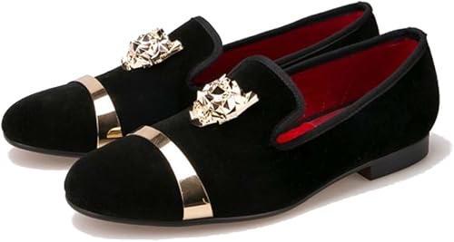 loafers with gold buckle