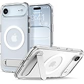 Spigen for iPhone Air Case, Ultra Hybrid S MagFit [TPU Covered Camera Control] [Kickstand] [Compatible with MagSafe] - Clear White